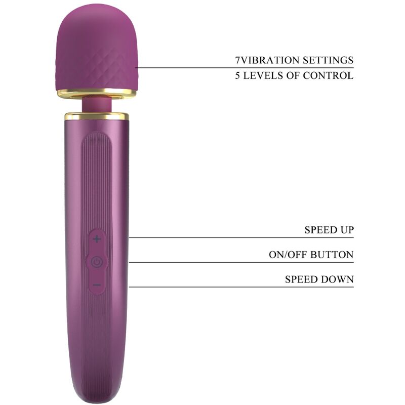 PRETTY LOVE Massager Lila – 7 Vibrationsmodi, 5 Geschwindigkeiten & USB Wiederaufladbar
