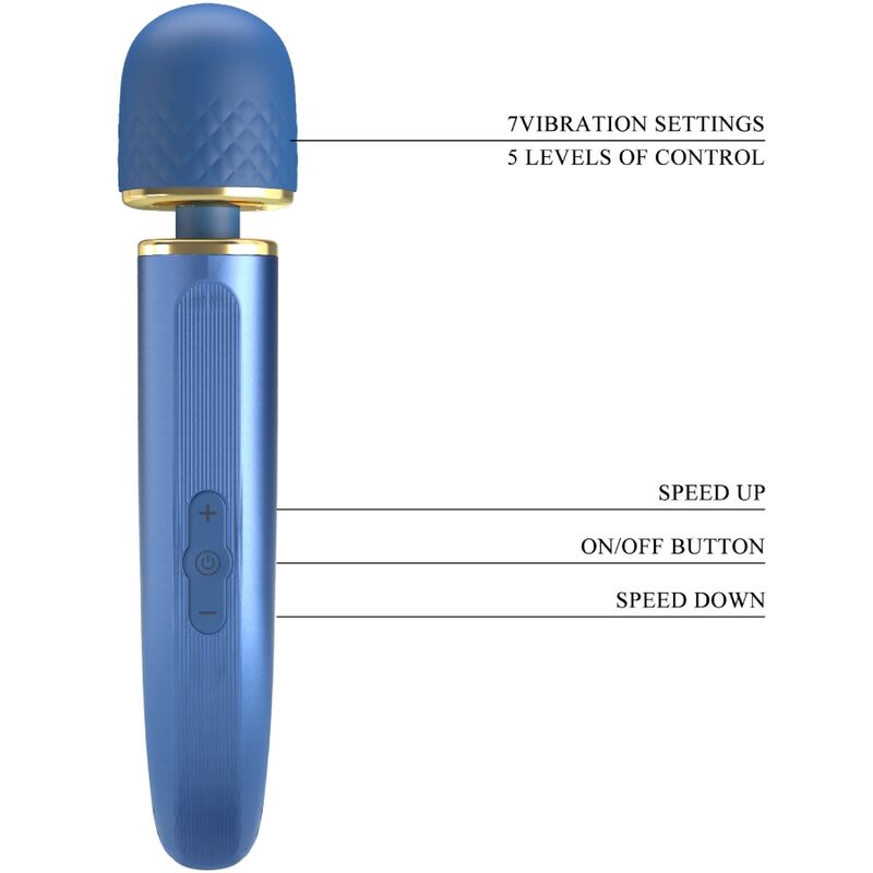 PRETTY LOVE Massager Blau – 7 Vibrationsmodi, 5 Geschwindigkeiten & USB Wiederaufladbar – Massager Vibrator Bild 13