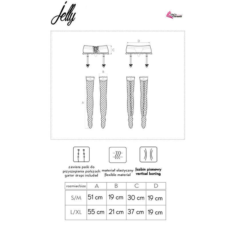 LIVCO CORSETTI FASHION - STRUMPFGÜRTEL + STRÜMPFE SCHWARZ Corsage Produktansicht