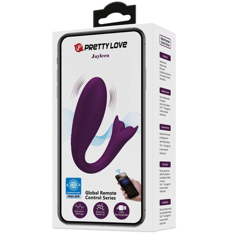 PRETTY LOVE - JAYLEEN VIBRATOR MIT APP-FERNBEDIENUNG LILA – Vibrator Bild 20