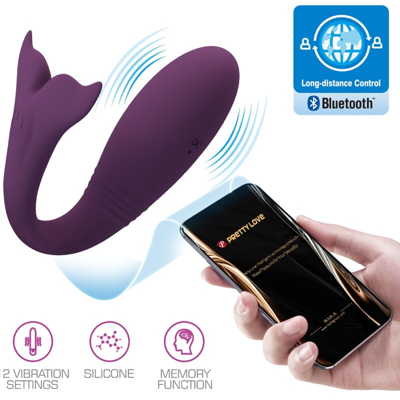 PRETTY LOVE - JAYLEEN VIBRATOR MIT APP-FERNBEDIENUNG LILA – Vibrator Bild 9
