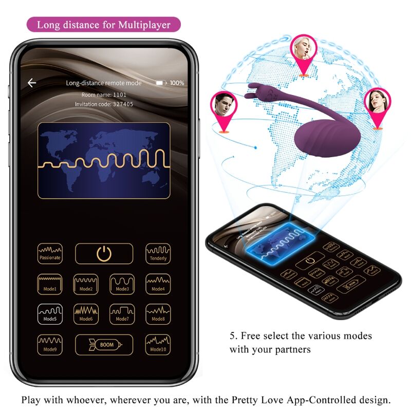 PRETTY LOVE - CATALINA VIBRATOR APP FERNBEDIENUNG LILA – Vibrator Bild 36