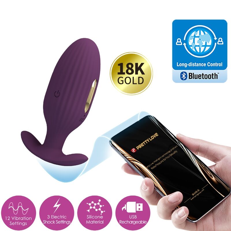 PRETTY LOVE - JEFFERSON APP-GESTEUERTER ANALSTECKER LILA – Anal-Toy Bild 7