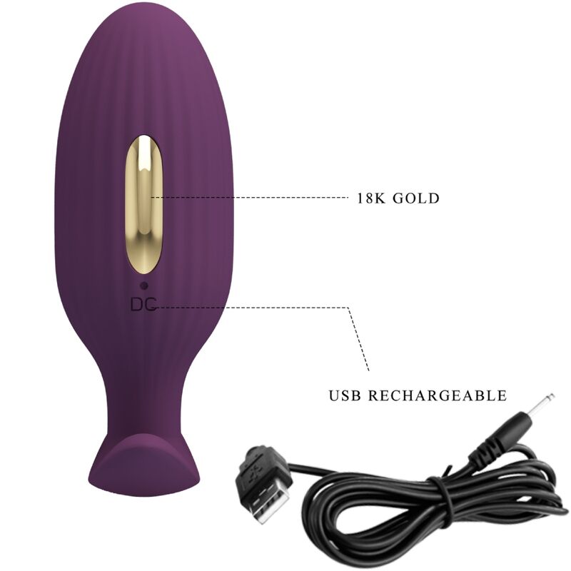 PRETTY LOVE - JEFFERSON APP-GESTEUERTER ANALSTECKER LILA – Anal-Toy Bild 14