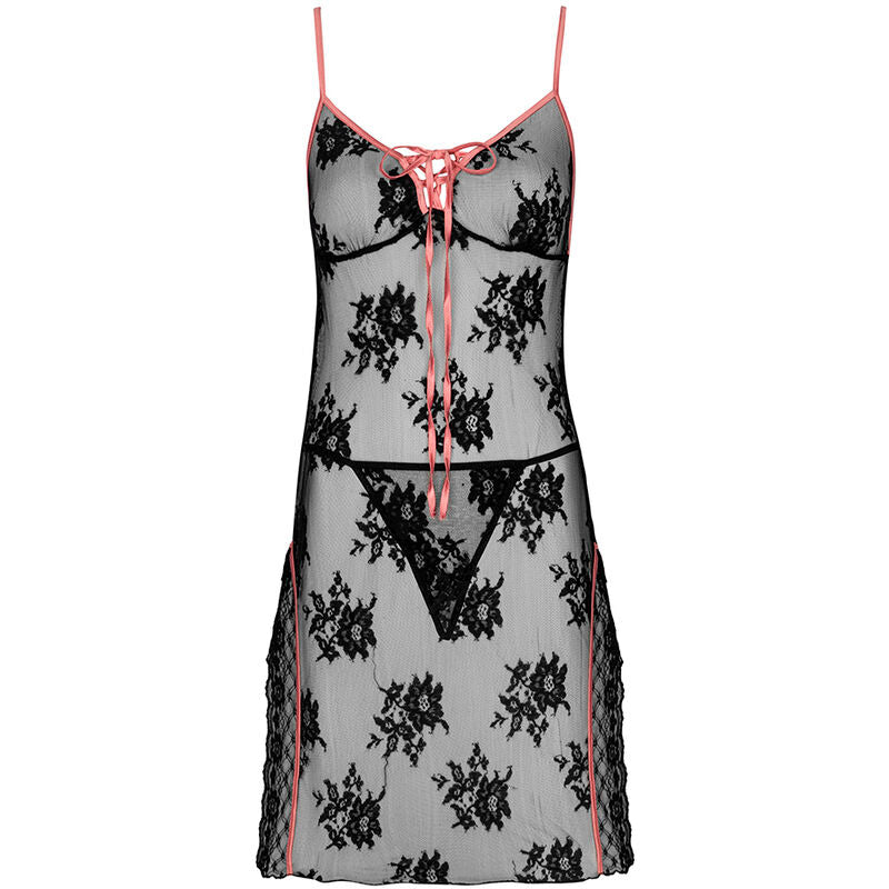 LIVCO CORSETTI FASHION - KARONIN LC 90628 HEMD + HOSE SCHWARZ Detailansicht bei Secret Pulse