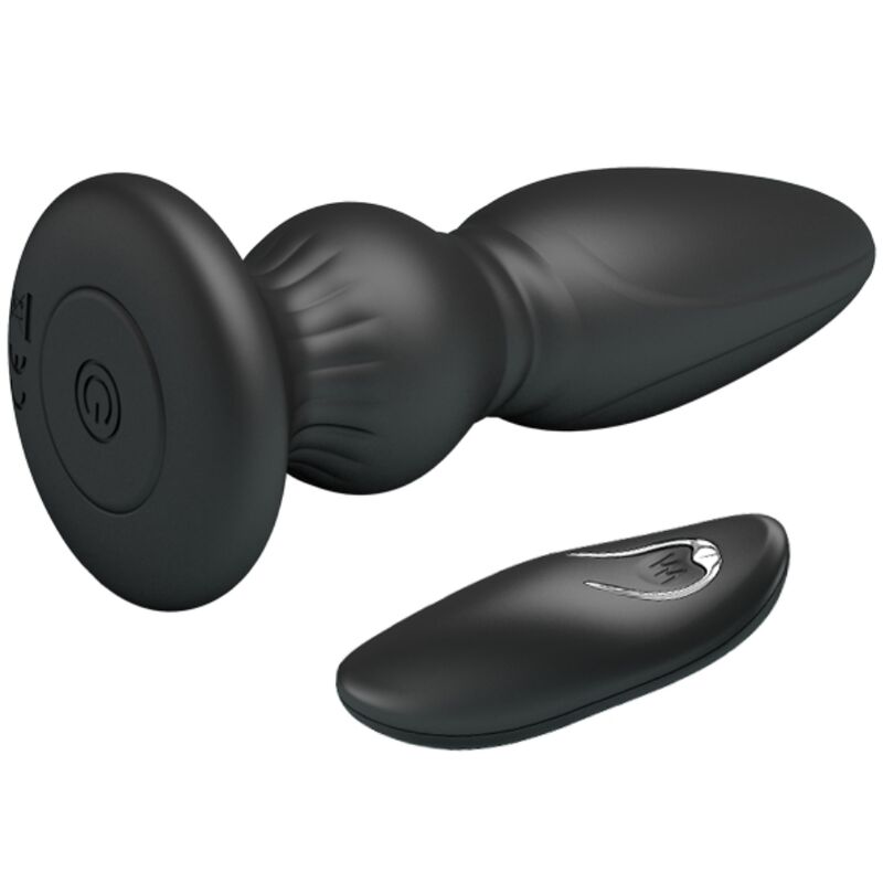 MR PLAY - LEISTUNGSSTARKER VIBRATOR MIT FERNBEDIENUNG, ANALSTECKER, SCHWARZ – Anal-Toy Bild 5