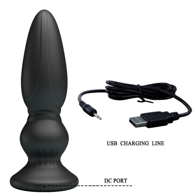 MR PLAY - LEISTUNGSSTARKER VIBRATOR MIT FERNBEDIENUNG, ANALSTECKER, SCHWARZ – Anal-Toy Bild 12