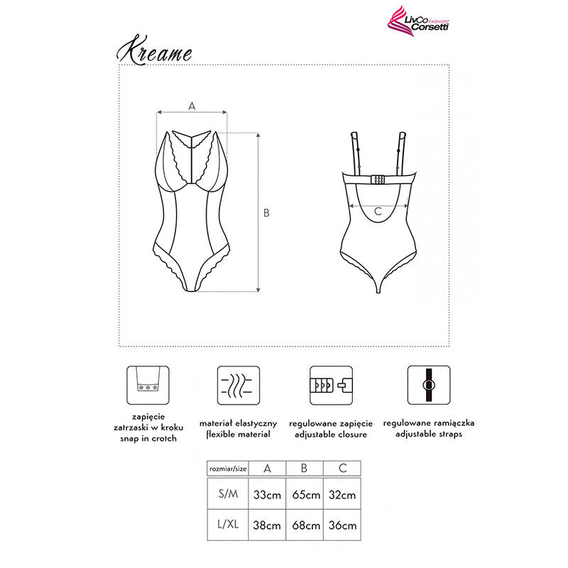 LIVCO CORSETTI FASHION - KREAME LC 90546 KÖRPER SCHWARZ hochwertige Produktabbildung