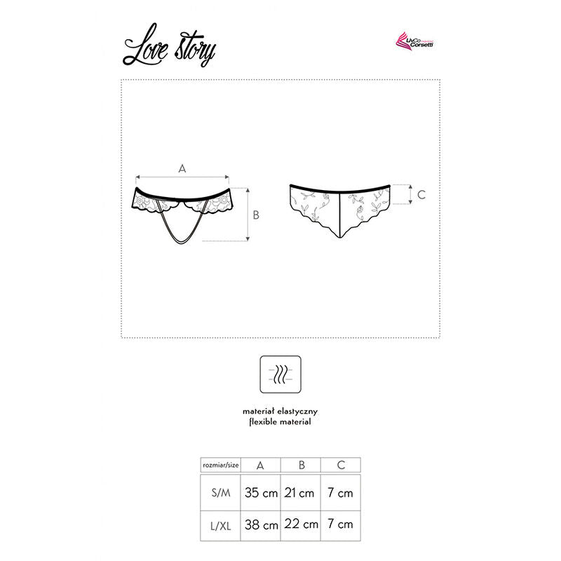 LIVCO CORSETTI FASHION - LOVE STORY LC 90679 PANTY MIT SCHRITTFREIEN OHNE SCHWARZ hochwertige Produktabbildung