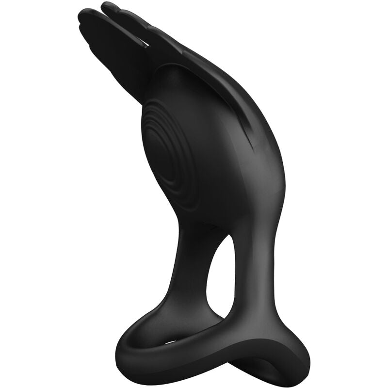 PRETTY LOVE - SILAS VIBRANT PENIS RING 7 VIBRATIONEN SCHWARZES SILIKON – Erotik-Zubehör Bild 3
