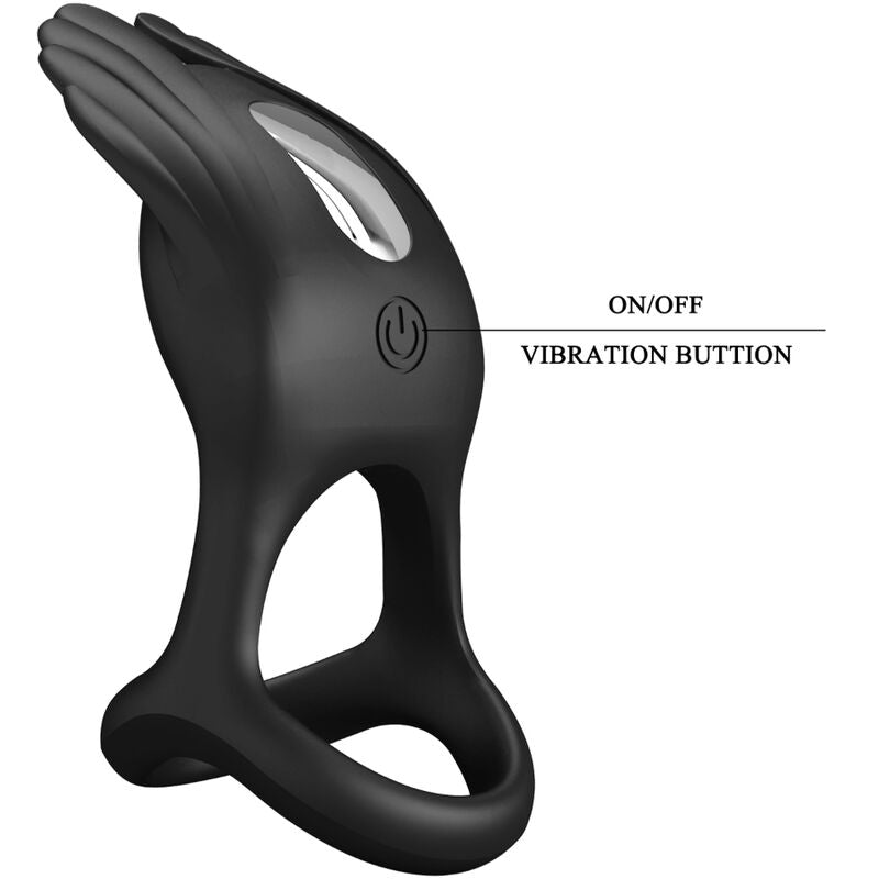 PRETTY LOVE - SILAS VIBRANT PENIS RING 7 VIBRATIONEN SCHWARZES SILIKON – Erotik-Zubehör Bild 14