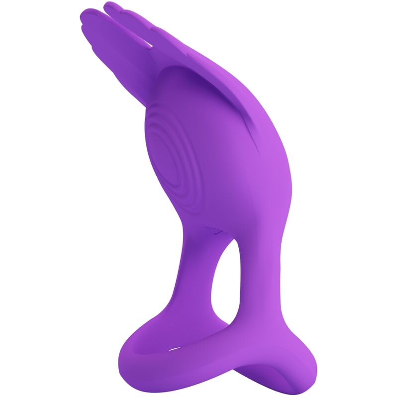 PRETTY LOVE - SILAS VIBRANT PENIS RING 7 VIBRATIONEN LILA SILIKON – Erotik-Zubehör Bild 4