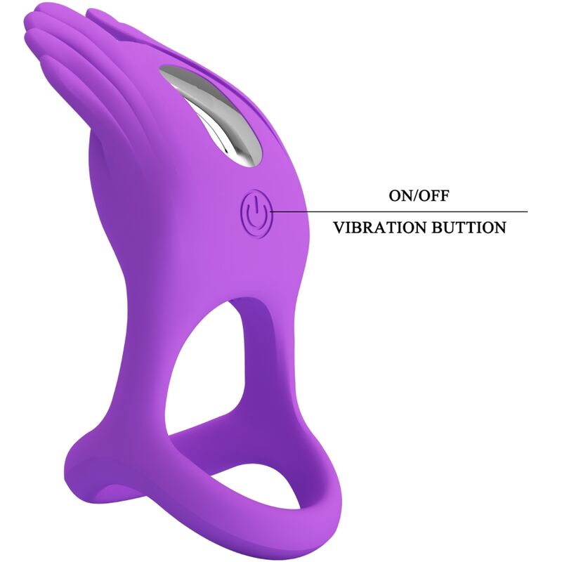 PRETTY LOVE - SILAS VIBRANT PENIS RING 7 VIBRATIONEN LILA SILIKON – Erotik-Zubehör Bild 12