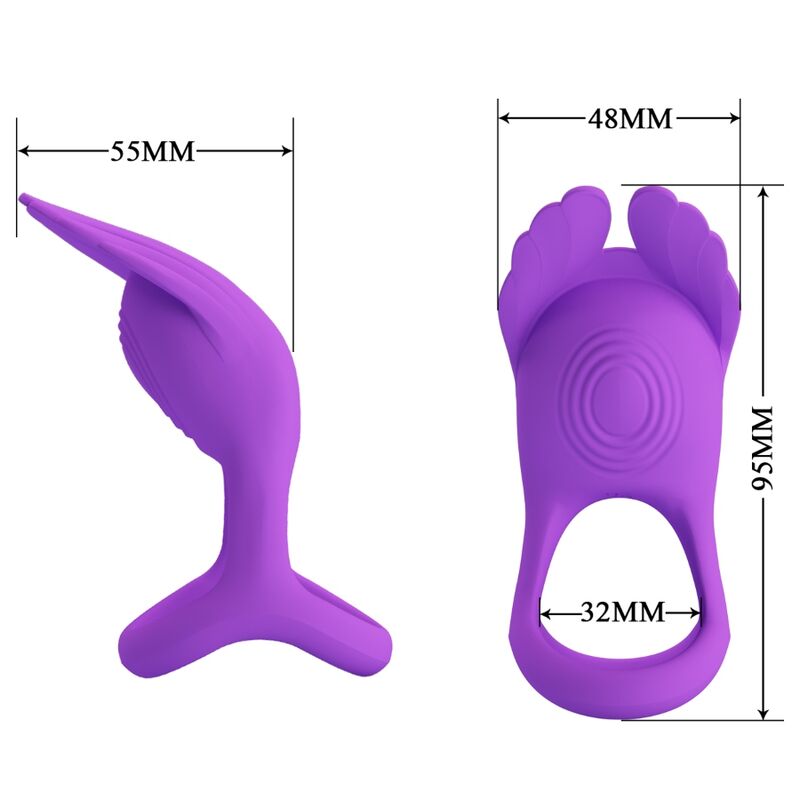 PRETTY LOVE - SILAS VIBRANT PENIS RING 7 VIBRATIONEN LILA SILIKON – Erotik-Zubehör Bild 14