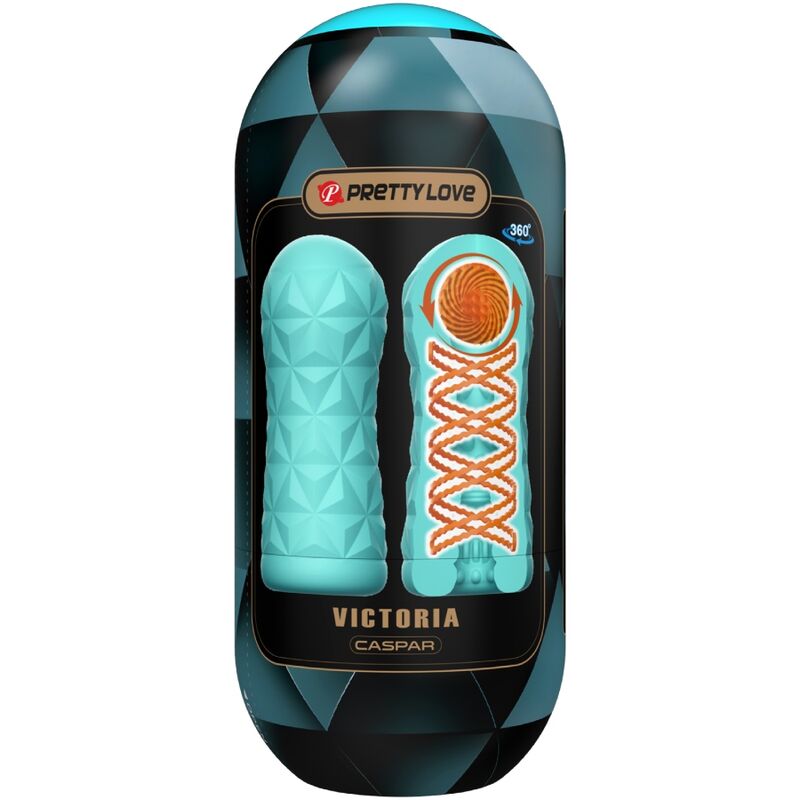 PRETTY LOVE - VICTORIA CASPAR MASTURBATOR AQUA GREEN Masturbator diskret online kaufen