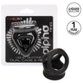 CALEXOTICS - ALPHA DUAL CAGE RING SCHWARZ – Keuschheitskäfig Bild 1