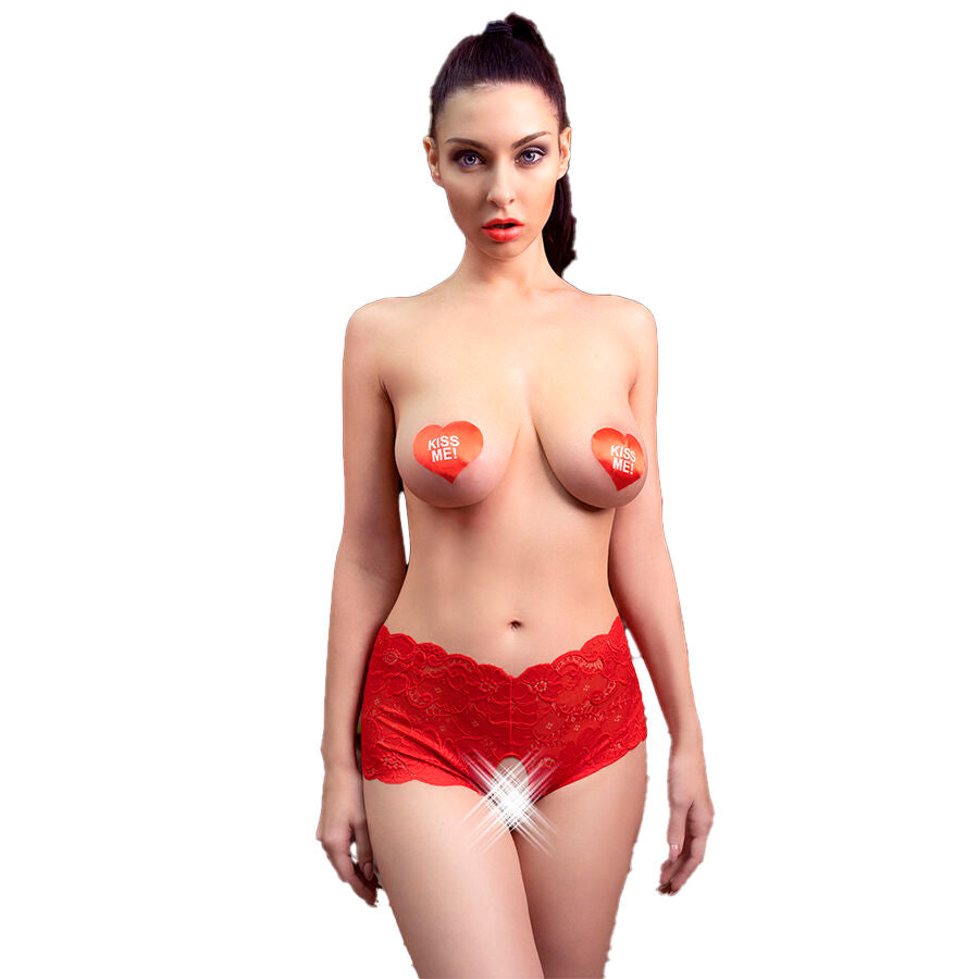 CHILIROSE - CR 4641 HÖSCHEN MIT OHNE OBERTEIL ROT L/XL Slip Produktansicht