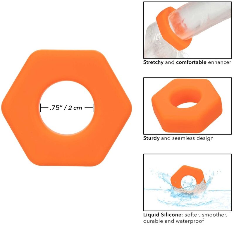 CALEXOTICS - ALPHA PROLONG SEXAGON RING ORANGE – TICS - ALPHA PROLONG SEXAGON RING ORANGE Bild 11