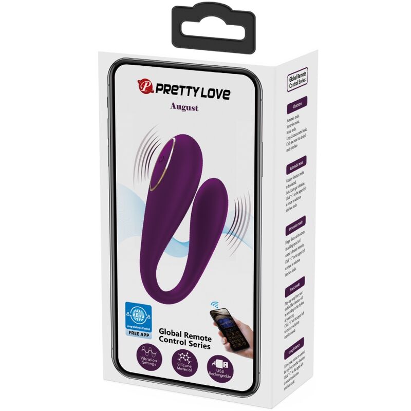 PRETTY LOVE - AUGUST REMOTE GLOBAL DOPPELT VERGNÜGEN VIBRATOR – Vibrator Bild 14