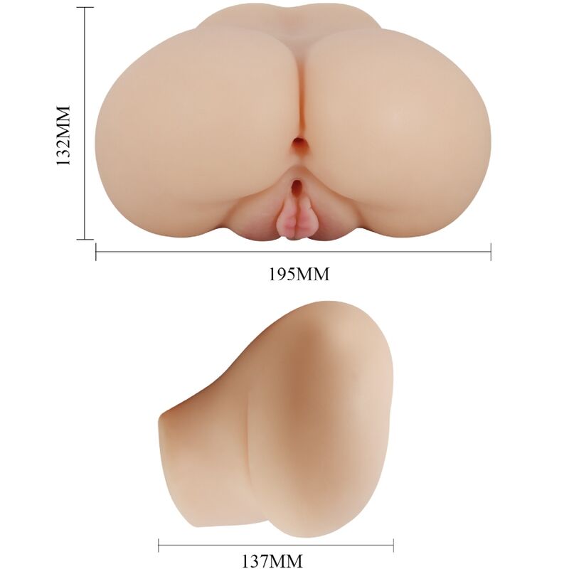 CRAZY BULL - REALISTISCHER VAGINA- UND ANUS-LUNA-VIBRATOR Produktansicht und Details