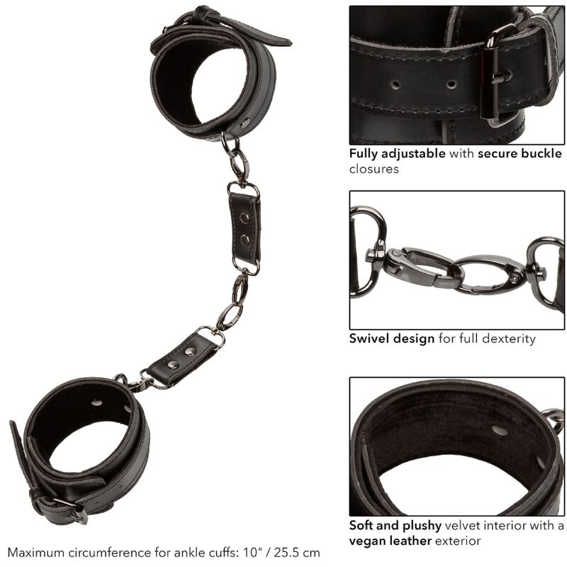 CalExotics Euphoria Knöchel-Manschetten – Verstellbar, Veganleder, BDSM Zubehör – BDSM-Zubehör Bild 13