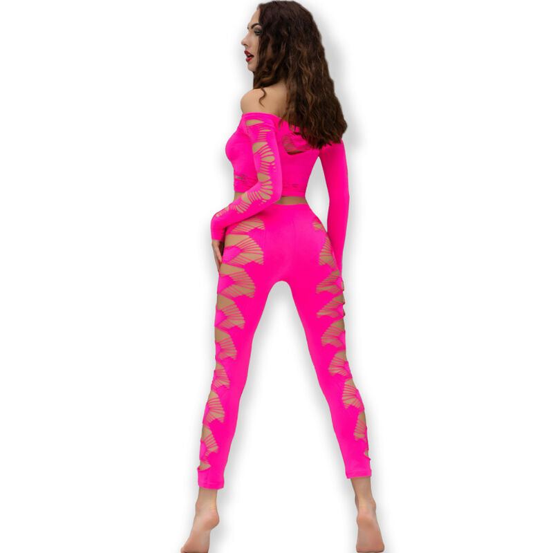 CHILIROSE - CR 4632 TOP & HOSE PINK GRÖßE/L – Sinnliche Deko Bild 2
