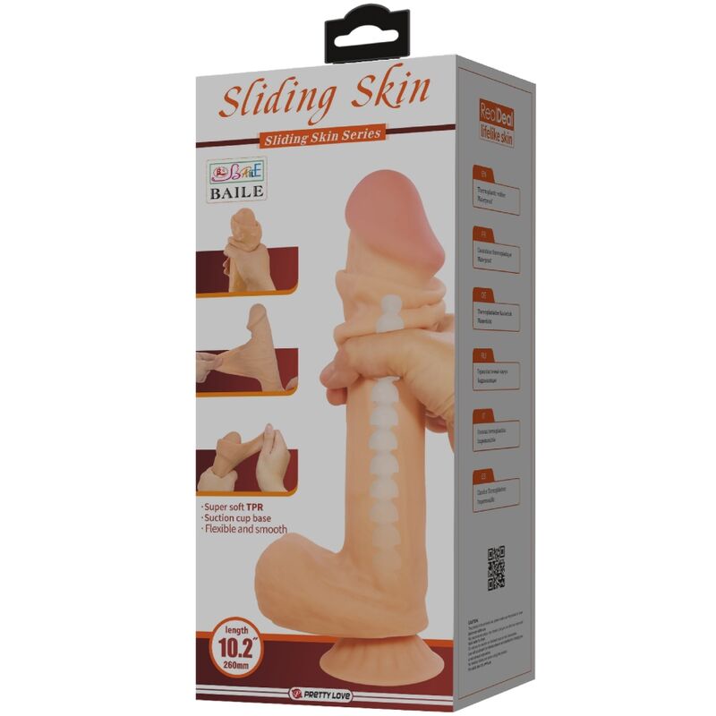 Pretty Love Sliding Skin Realistischer Dildo 26 cm – Saugnapf Fleisch – realistischer Dildo Bild 14