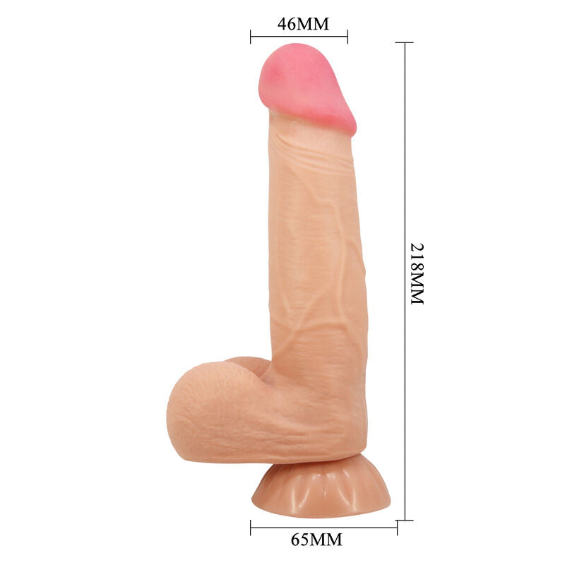 PRETTY LOVE - SLIDING SKIN SERIES REALISTISCHER DILDO MIT GLEITENDEM HAUT-SAUGNAP 21,8 CM – realistischer Dildo Bild 6