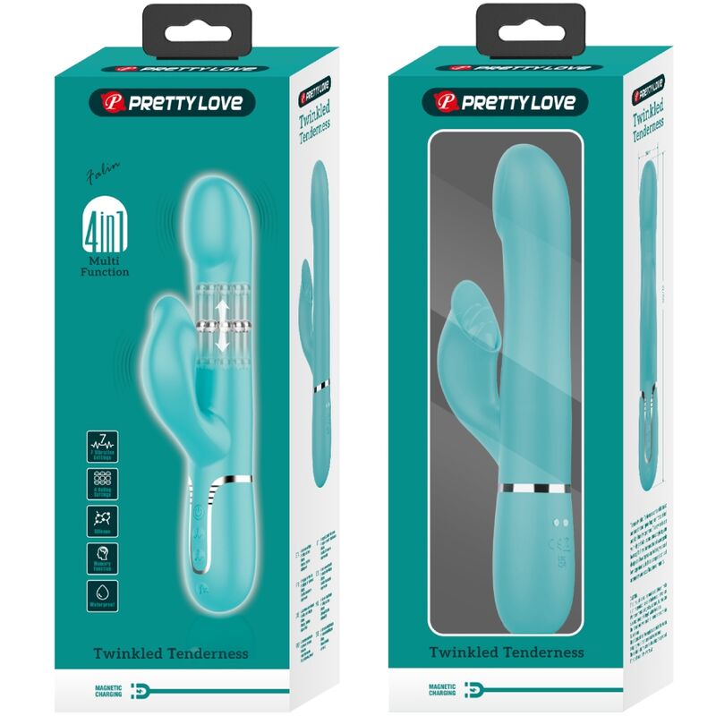 PRETTY LOVE - RABBIT VIBRATOR PEARLS AQUA GREEN – Rabbit Vibrator Bild 13
