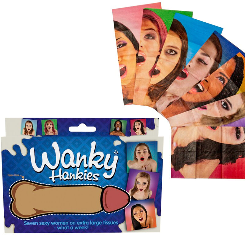 SPENCER & FLEETWOOD - WANKY HANKIES 7 EXTRA GROßE DAMENTASCHENTÜCHER – Erotik-Zubehör Bild 2