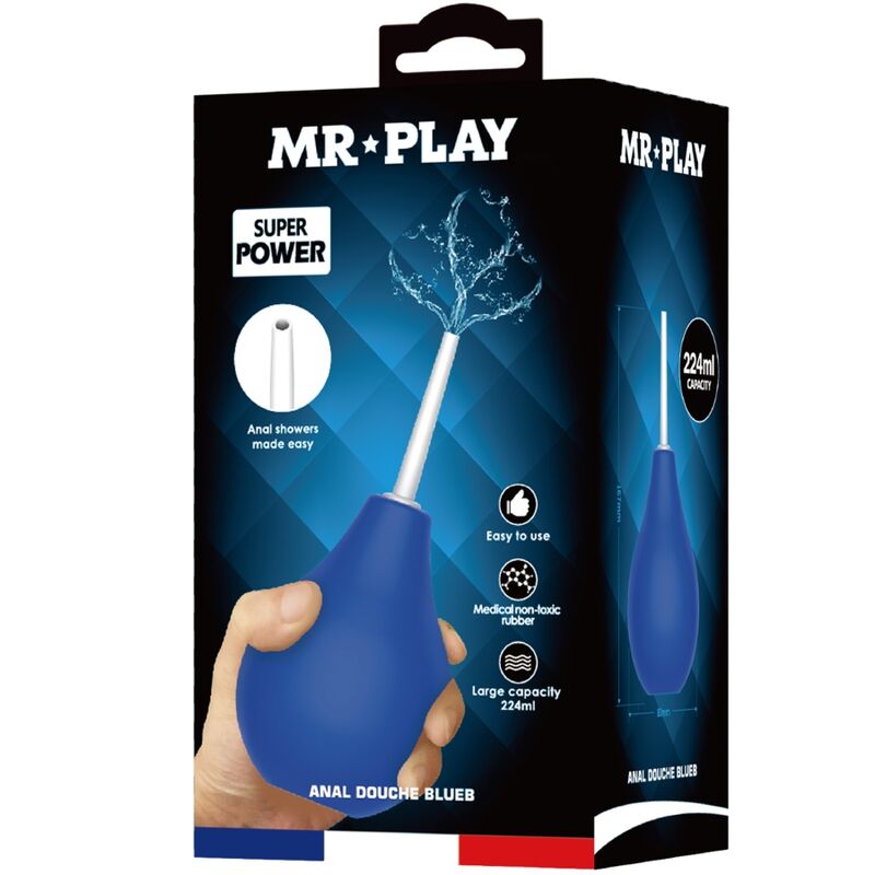 MR PLAY Anal-Dusche BlueB Super Power Blue – Effektive Reinigung für Analspiele – Anal-Toy Bild 13