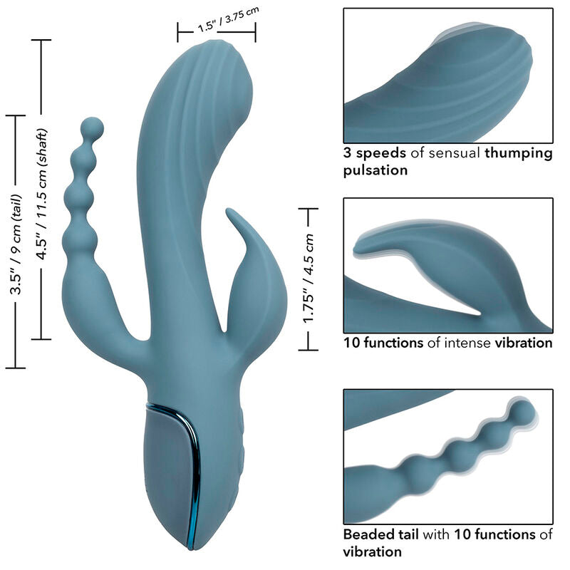 CALEXOTICS - VIBRATOR TRIPLE ECSTASY GRAU – Vibrator Bild 16