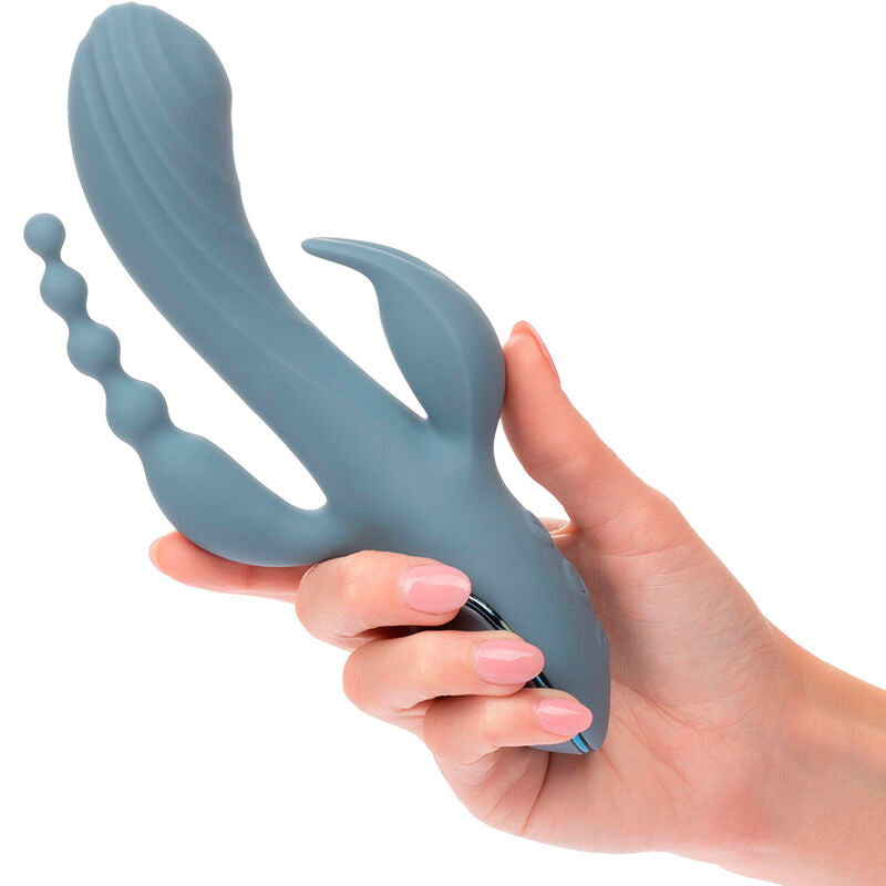 CALEXOTICS - VIBRATOR TRIPLE ECSTASY GRAU – Vibrator Bild 2