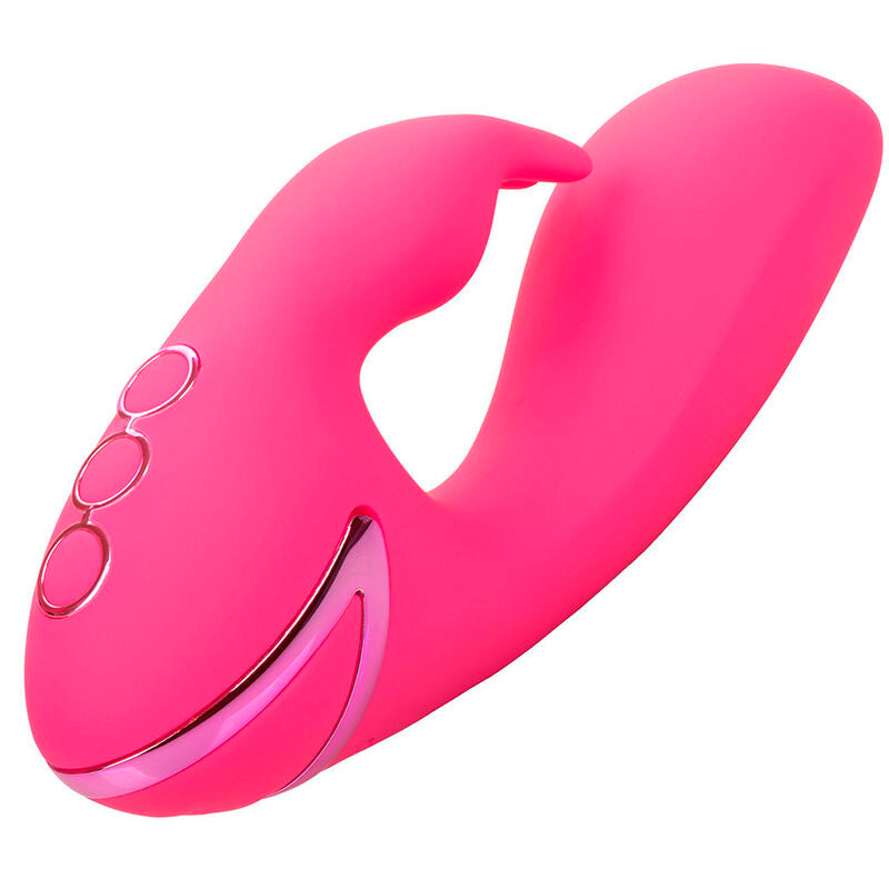 CalExotics So. Cal Sunshine Rabbit Vibrator Fuchsia – 10 Vibrationsfunktionen, Doppelmotor, USB wiederaufladbar – Rabbit Vibrator Bild 11
