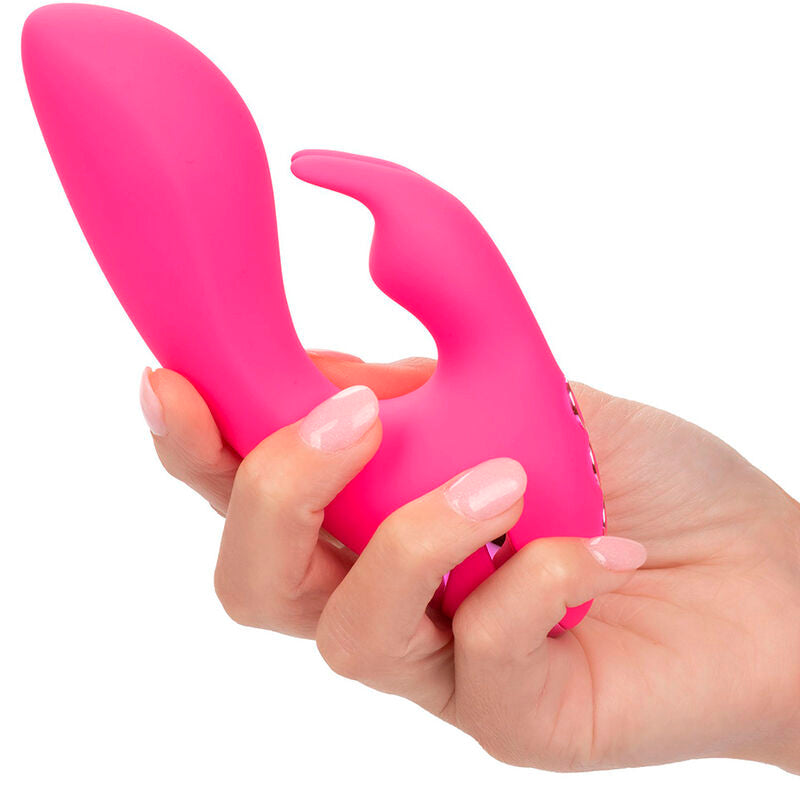 CalExotics So. Cal Sunshine Rabbit Vibrator Fuchsia – 10 Vibrationsfunktionen, Doppelmotor, USB wiederaufladbar – Rabbit Vibrator Bild 1