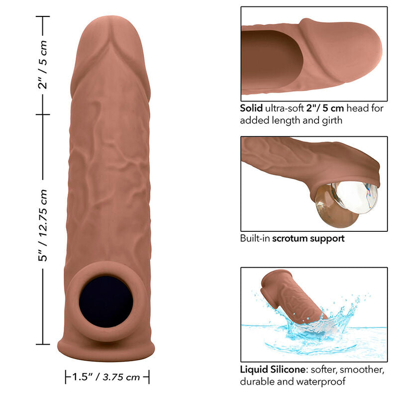 CALEXOTICS - PERFORMANCE MAXX LEBENSNAHE EXTENSION 7 BRAUNE HAUT – Penishülle Bild 22