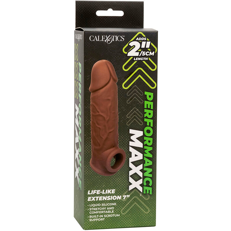 CALEXOTICS - PERFORMANCE MAXX LEBENSNAHE EXTENSION 7 BRAUNE HAUT – Penishülle Bild 23