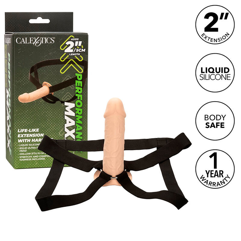 CALEXOTICS - PERFORMANCE MAXX LEBENSECHTE VERLNGERUNG MIT GURT, HELLE HAUT – Erotik-Zubehör Bild 2