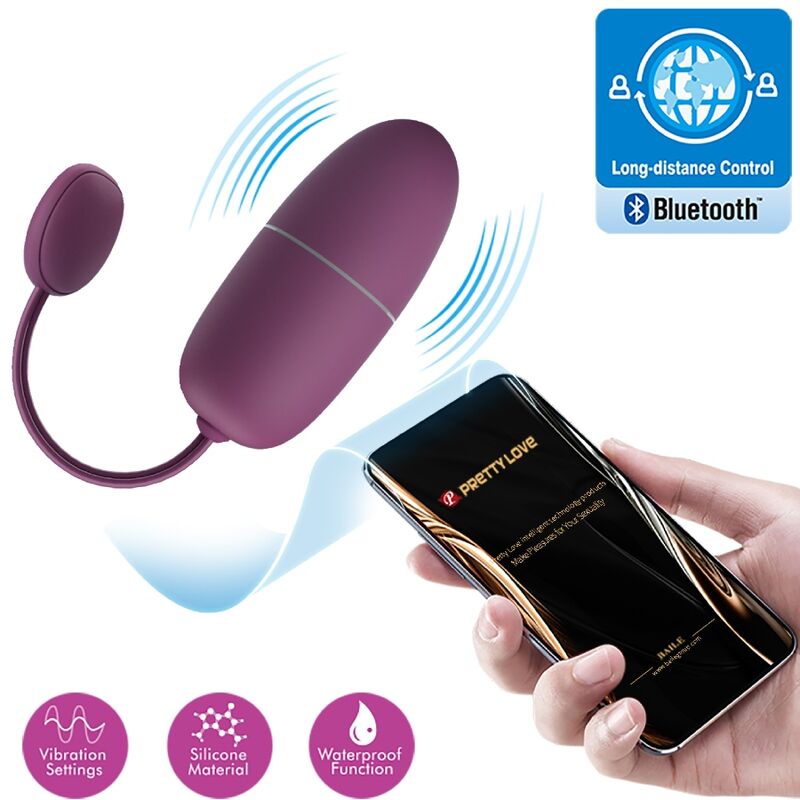 PRETTY LOVE - NYMPH VIBRIERENDES EI APP-GESTEUERT LILA – Vibrator Bild 16