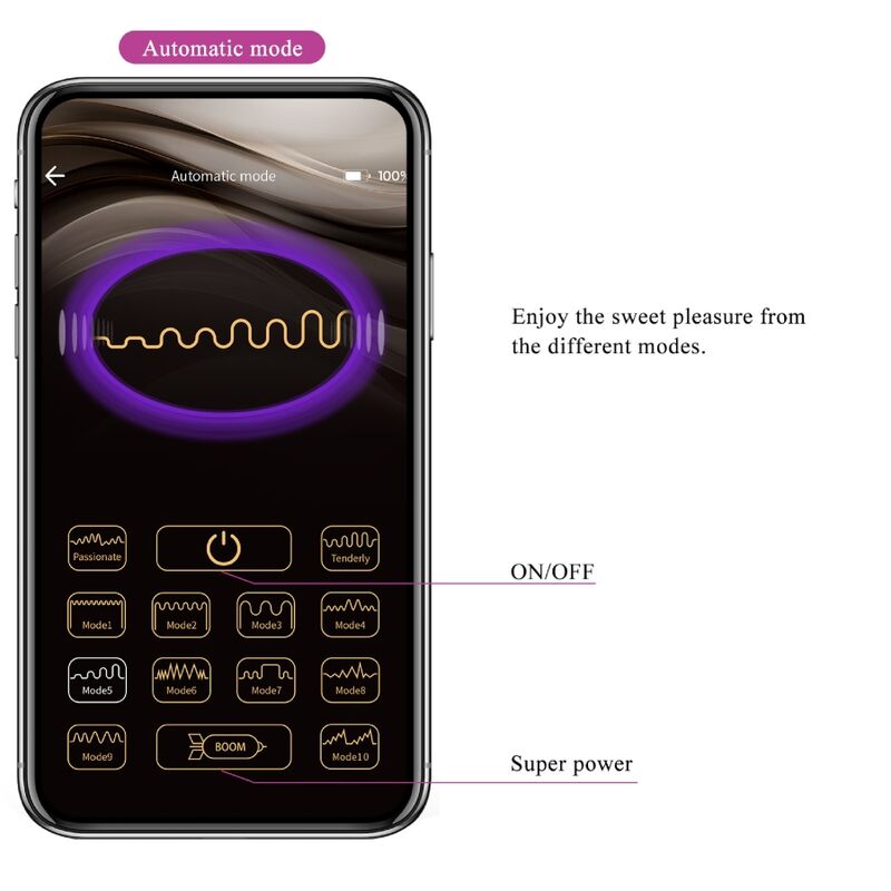 PRETTY LOVE - NYMPH VIBRIERENDES EI APP-GESTEUERT LILA – Vibrator Bild 27