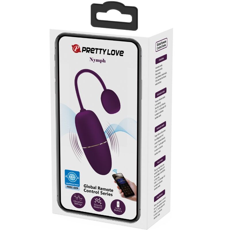 PRETTY LOVE - NYMPH VIBRIERENDES EI APP-GESTEUERT LILA – Vibrator Bild 32