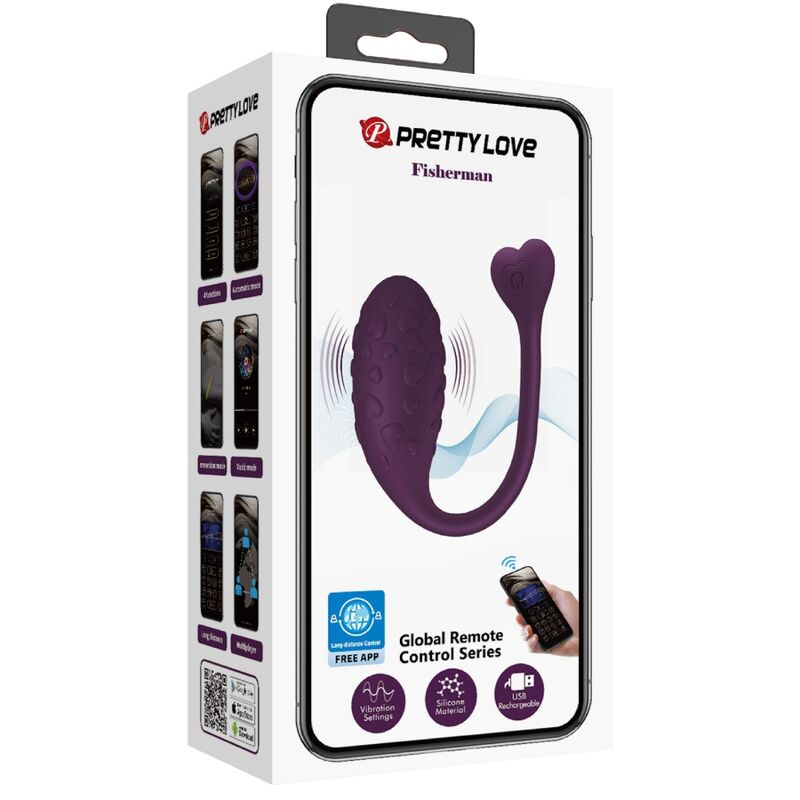 PRETTY LOVE - FISHERMAN APP-GESTEUERTES VIBRIERENDES EI LILA – Vibrator Bild 25