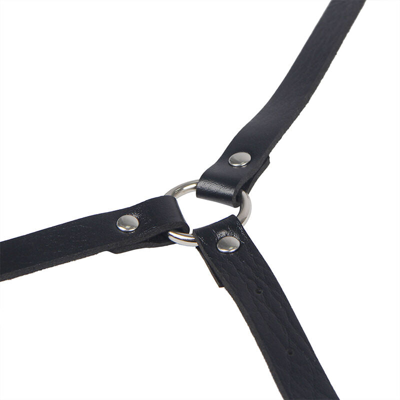 SUBBLIME - KÖRPERHARNESS AUS LEDER, SCHWARZ, EINE GRÖSSE – BDSM-Zubehör Bild 6