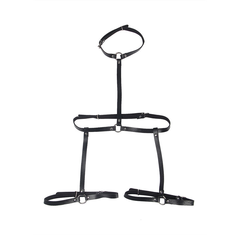 SUBBLIME - KÖRPERHARNESS AUS LEDER, SCHWARZ, EINE GRÖSSE – BDSM-Zubehör Bild 4