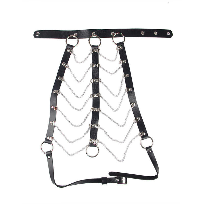 SUBBLIME - BRUSTHARNESS LEDERKETTEN SCHWARZ EINHEITSGRÖSSE – BDSM-Zubehör Bild 4