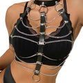 SUBBLIME - BRUSTHARNESS LEDERKETTEN SCHWARZ EINHEITSGRÖSSE – BDSM-Zubehör Bild 1