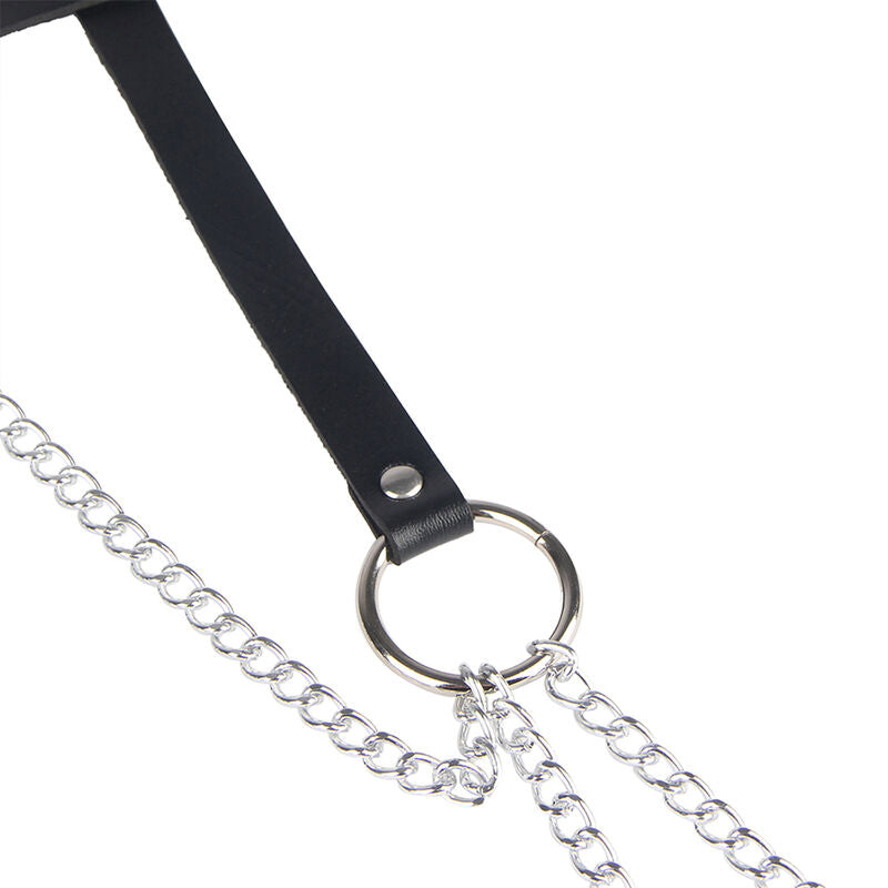 SUBBLIME - LEDERRINGKETTENGÜRTEL SCHWARZ EINHEITSGRÖSSE – Erotik-Schmuck Bild 5