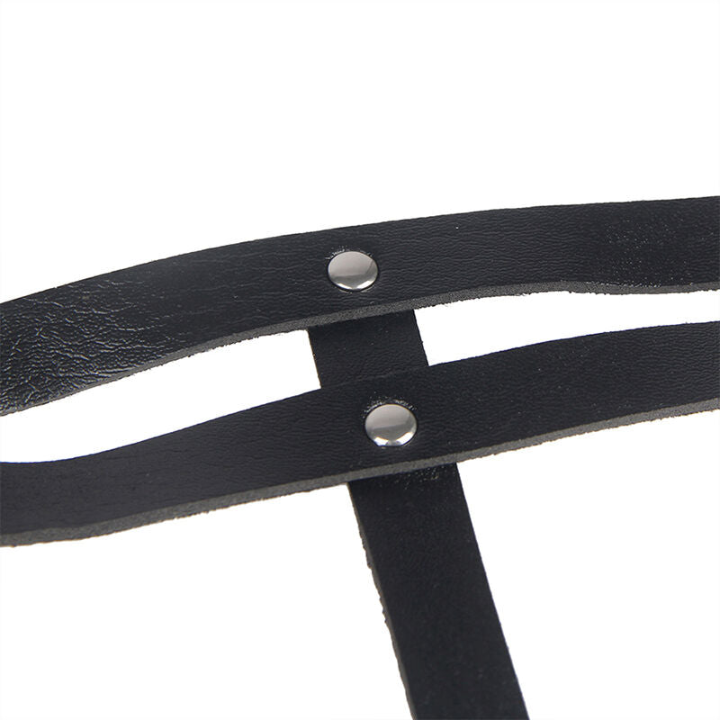 SUBBLIME - LEDERRINGKETTENGÜRTEL SCHWARZ EINHEITSGRÖSSE – Erotik-Schmuck Bild 7