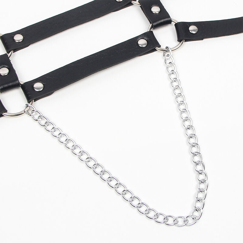 SUBBLIME - HARNESS MIT RIEMEN UND KETTE ??DETAILS EINE GRÖSSE – BDSM-Zubehör Bild 7