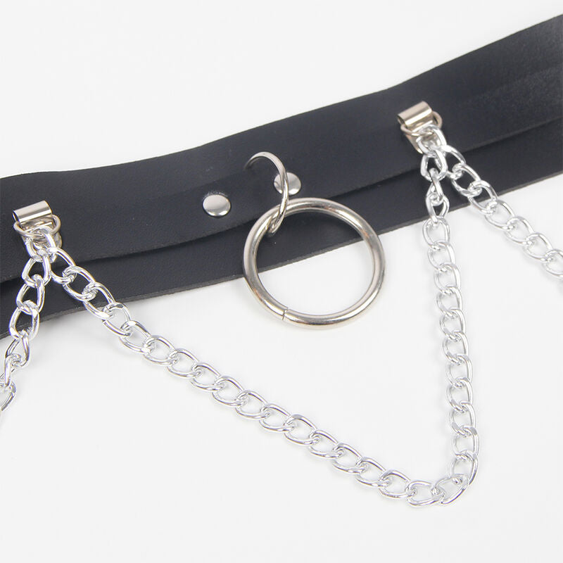 SUBBLIME - GÜRTEL UND STRUMPFBAND MIT RINGEN UND KETTE DETAIL EINE GRÖSSE – Strümpfe Bild 6